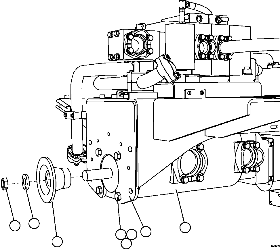 MOUNT, PUMP/VALVE XB5799 KOMATSU