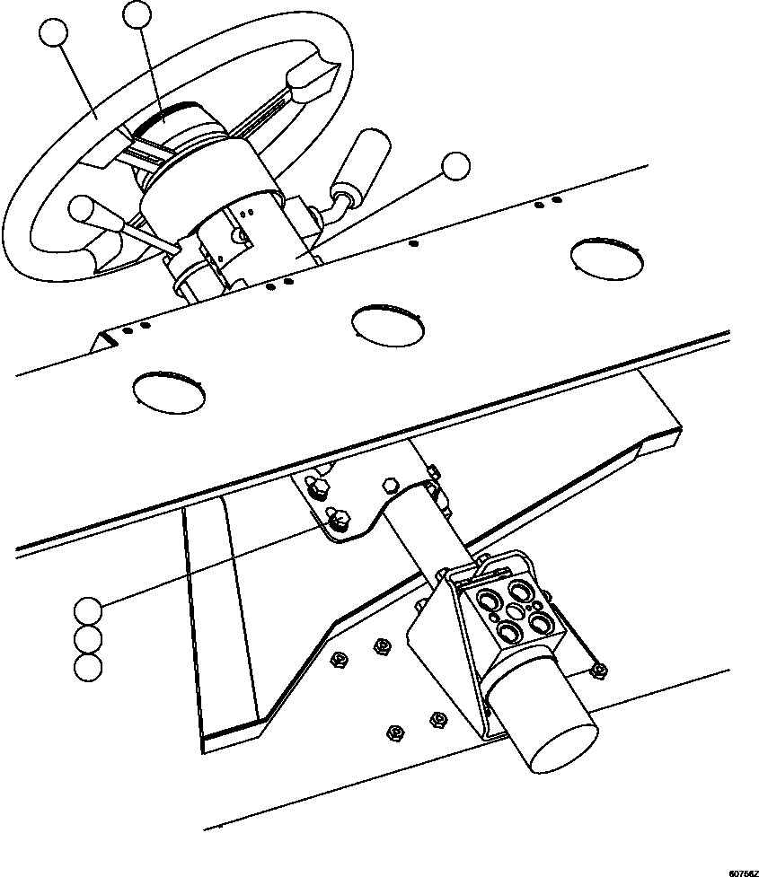 STEERING COLUMN AND LEVER ASSEMBLY (SEE INDEX) XB8880 KOMATSU