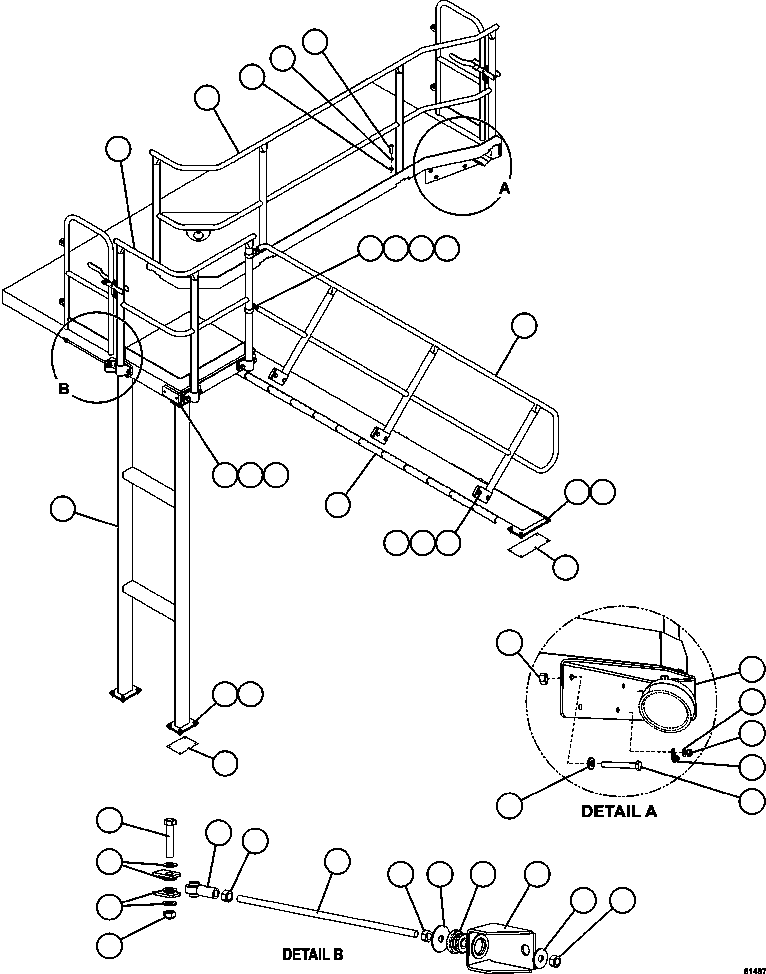 LADDER, DIAGONAL XB2397 KOMATSU