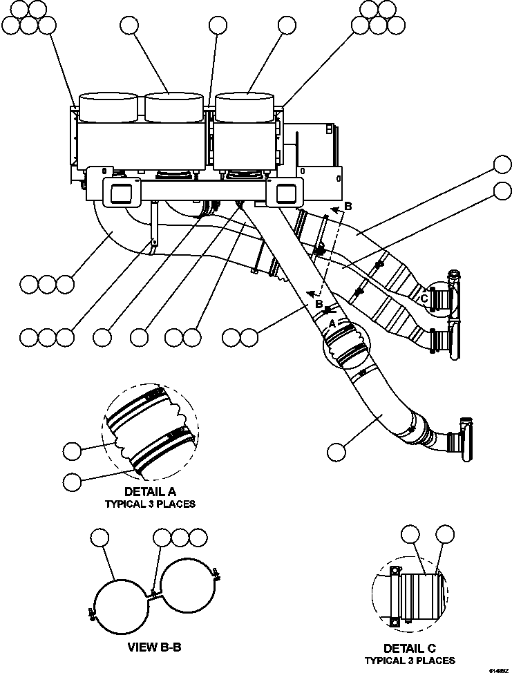 TUBE - L.H. INNER REAR XB6060 KOMATSU