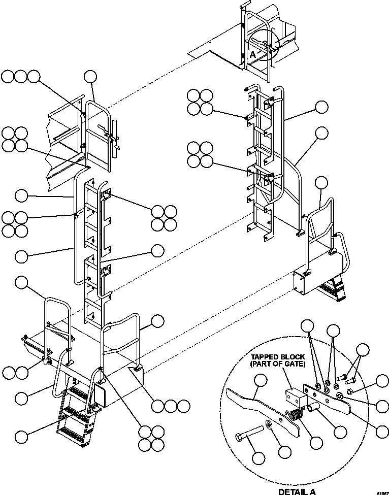 Поручень - 2ND EGRESS XB3883 KOMATSU