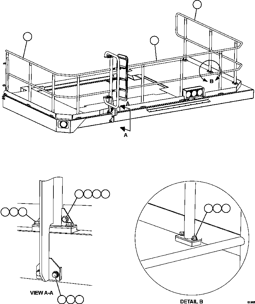 HANDRAIL, LH FRONT XB3057 KOMATSU