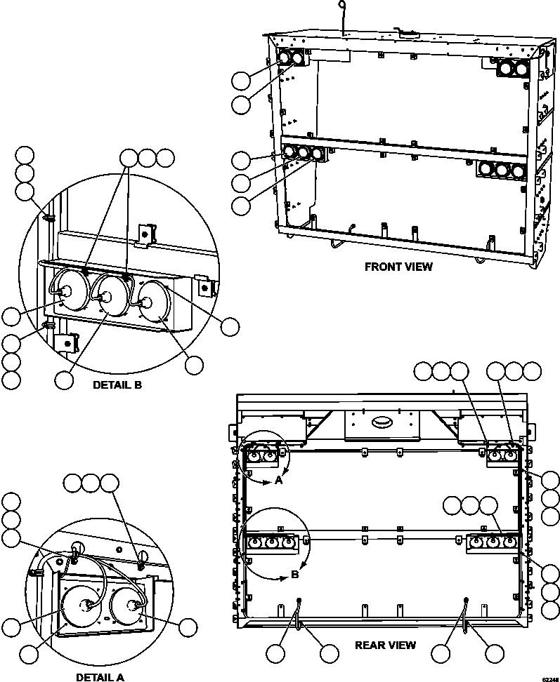 HARNESS, GRILL - L.H. XB0967 KOMATSU