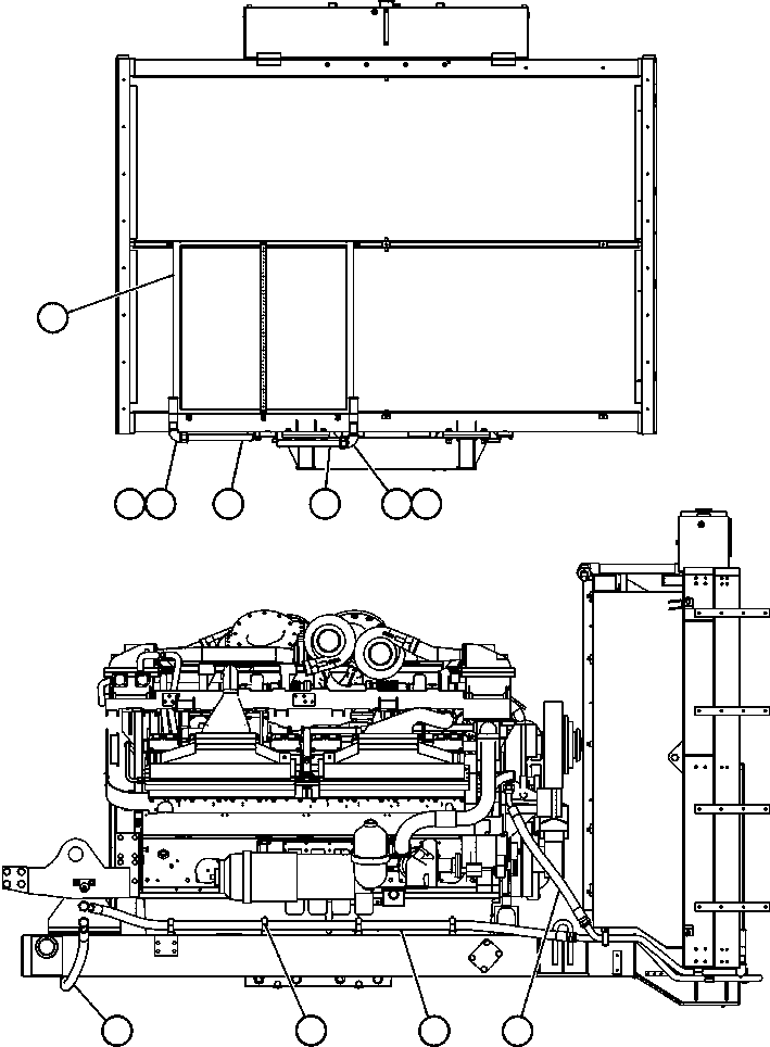 FRAME, FUEL COOLER XA2082 KOMATSU