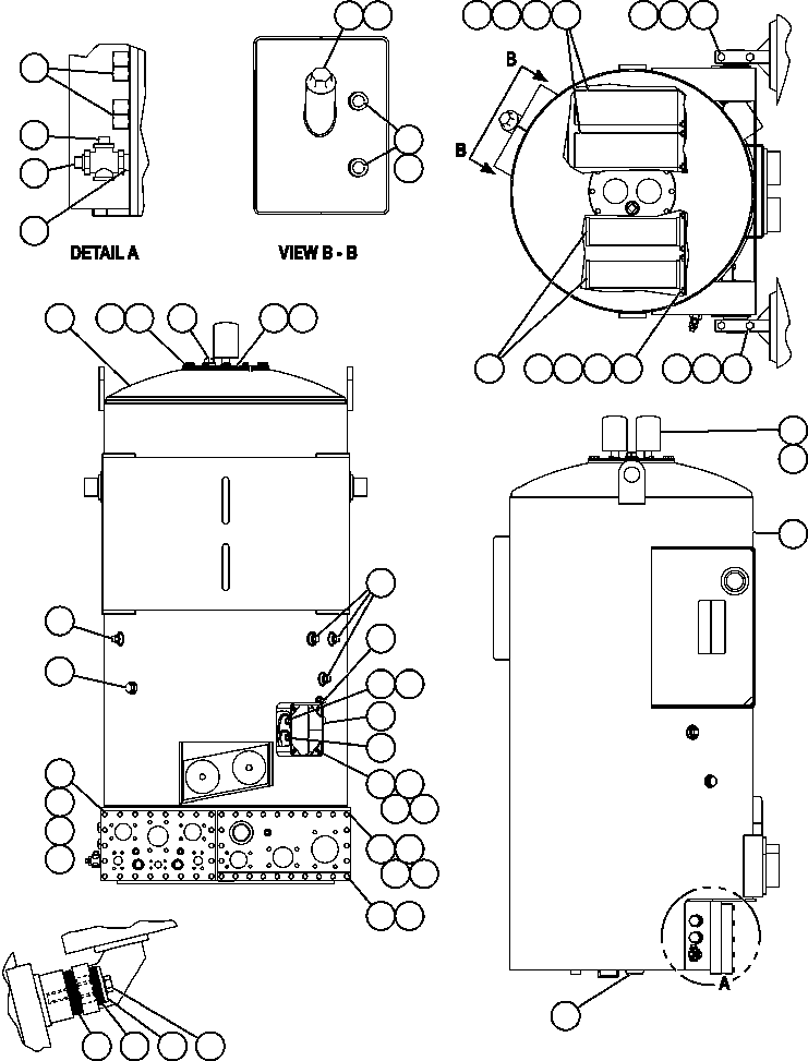 HYDRAULIC TANK ASSEMBLY EJ9698 KOMATSU
