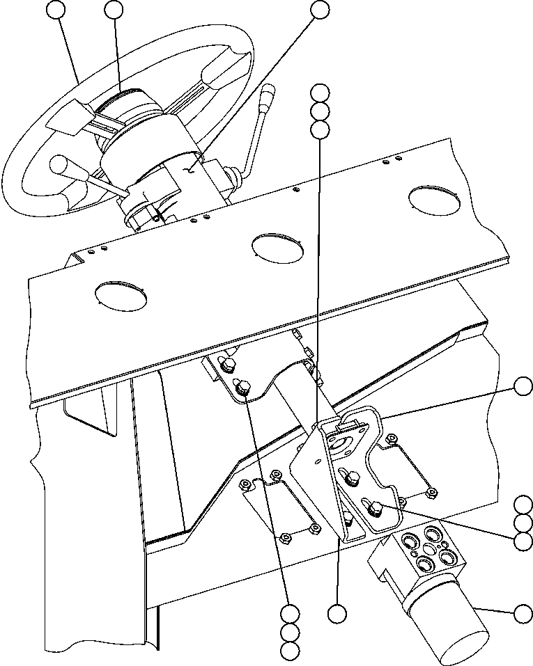 STEERING COLUMN & LEVER ASSM (SEE INDEX) EK4267 KOMATSU