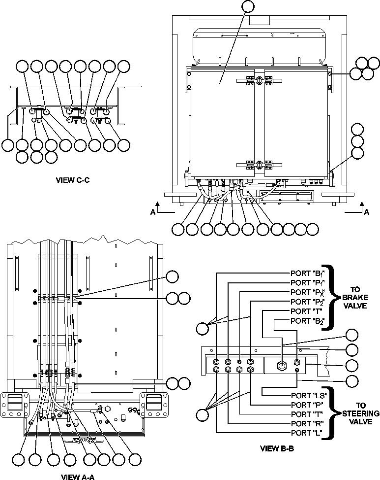 BRAKE CABINET ASSEMBLY (SEE INDEX) (1) EK9774 KOMATSU