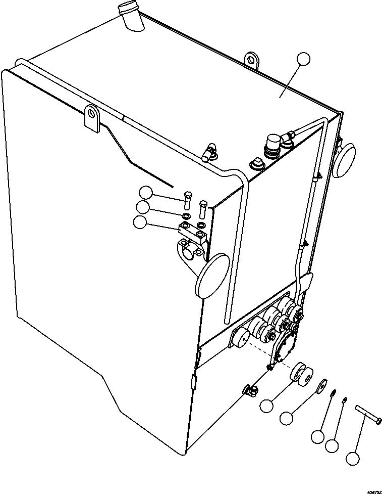 FUEL TANK (SEE FIG 42653) XB5325 KOMATSU