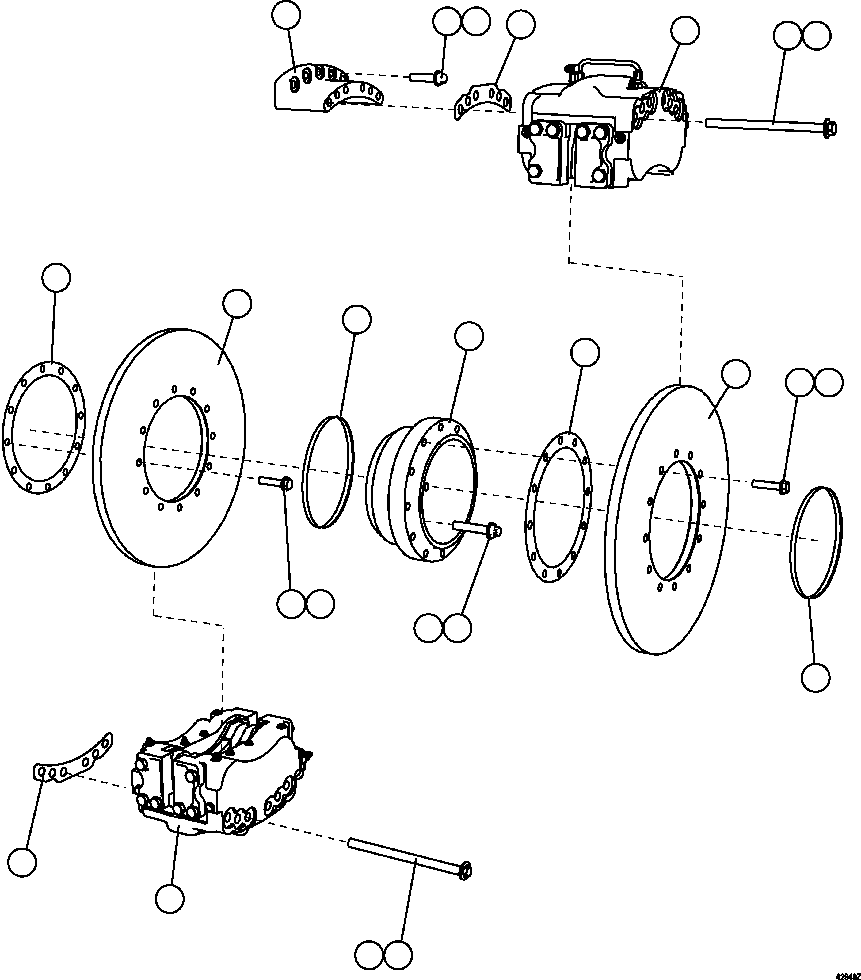 DISC BRAKE ASSEMBLY (SEE INDEX) PC2987 KOMATSU