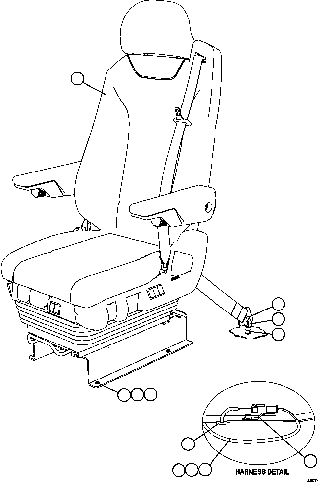 SEAT ASSEMBLY (SEE INDEX) PC2753 KOMATSU