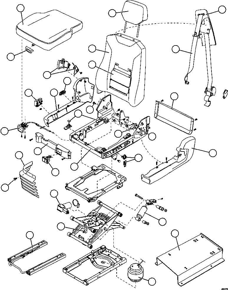 FRAME ASSEMBLY, SEAT XA5535 KOMATSU