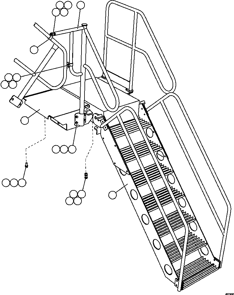 LADDER ASSEMBLY (SEE INDEX) XA5018 KOMATSU