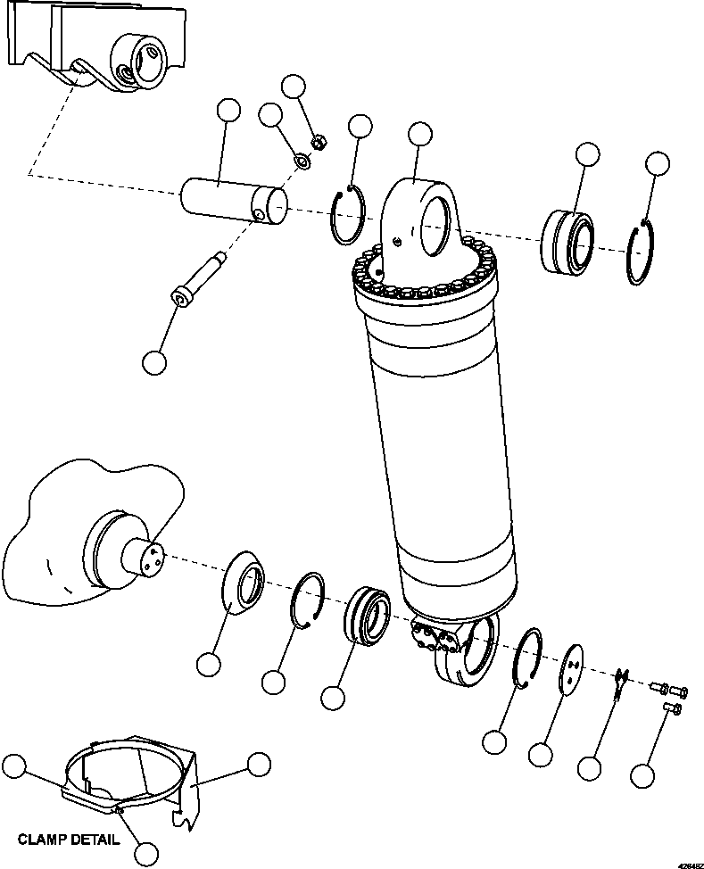 (2) INCLUDED IN UPPER HOIST PIN KIT AK5667. AK5667 KOMATSU
