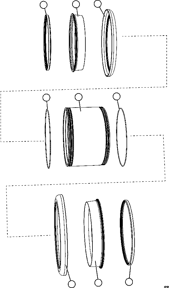 RING, LOCK ASSEMBLY XB6664 KOMATSU