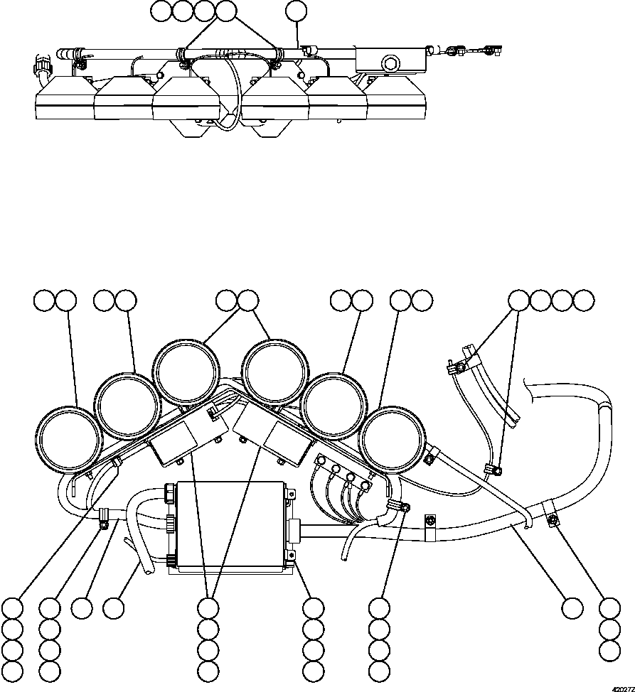 HARNESS, AXLE HOUSING XB3443 KOMATSU