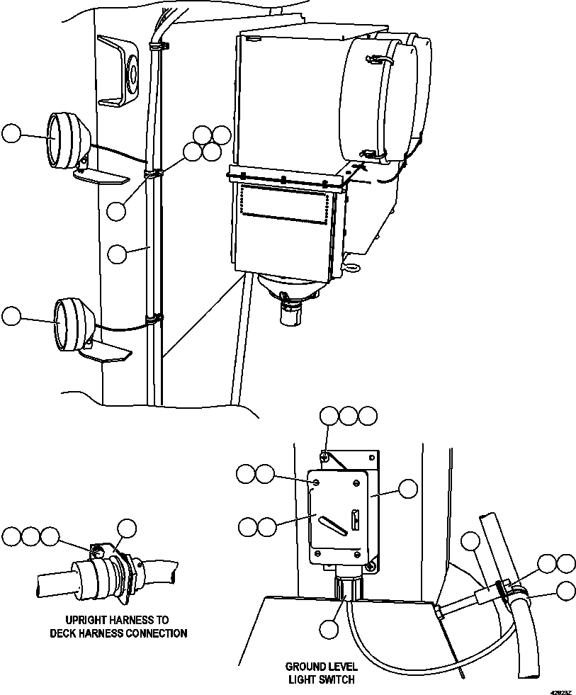HARNESS, LH UPRIGHT XB0929 KOMATSU