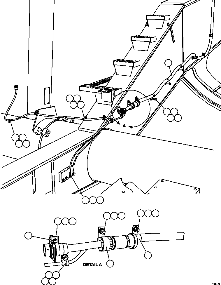 HARNESS, RIGHT FRONT FRAME XB0928 KOMATSU