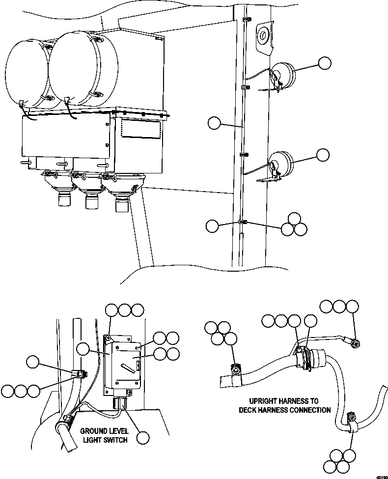 HARNESS, RH UPRIGHT XB0927 KOMATSU