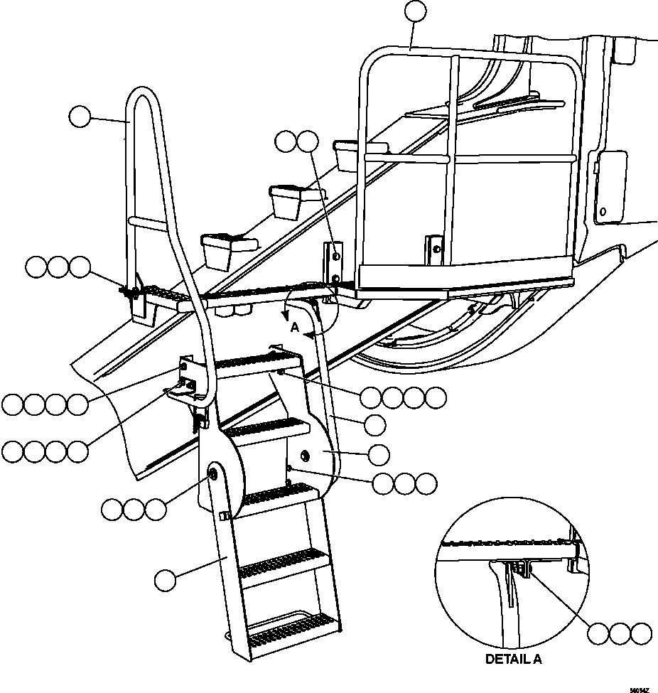 LADDER, LH ENGINE ACCESS XC2038 KOMATSU