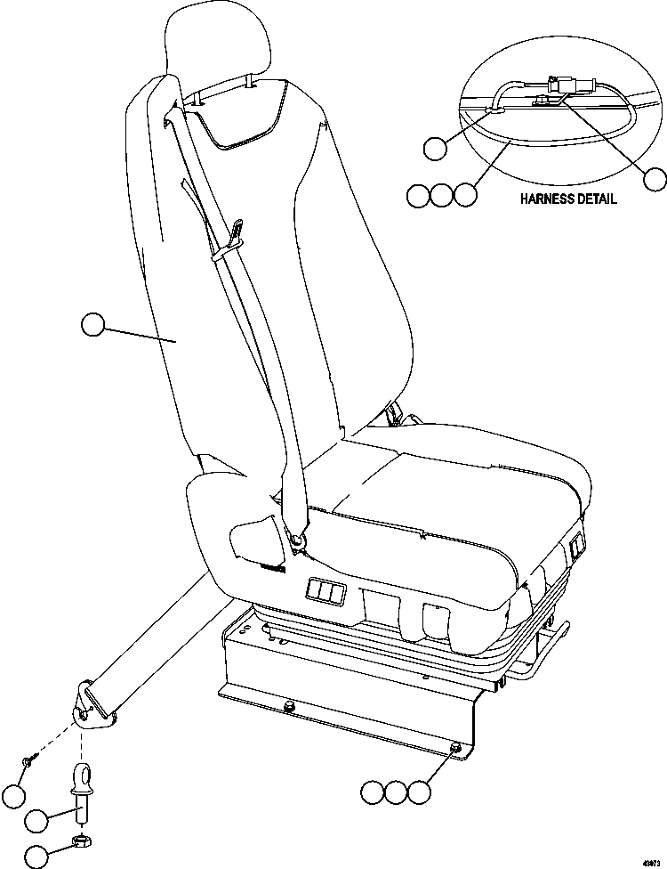 SEAT, PASSENGER (SEE INDEX) PC3365 KOMATSU