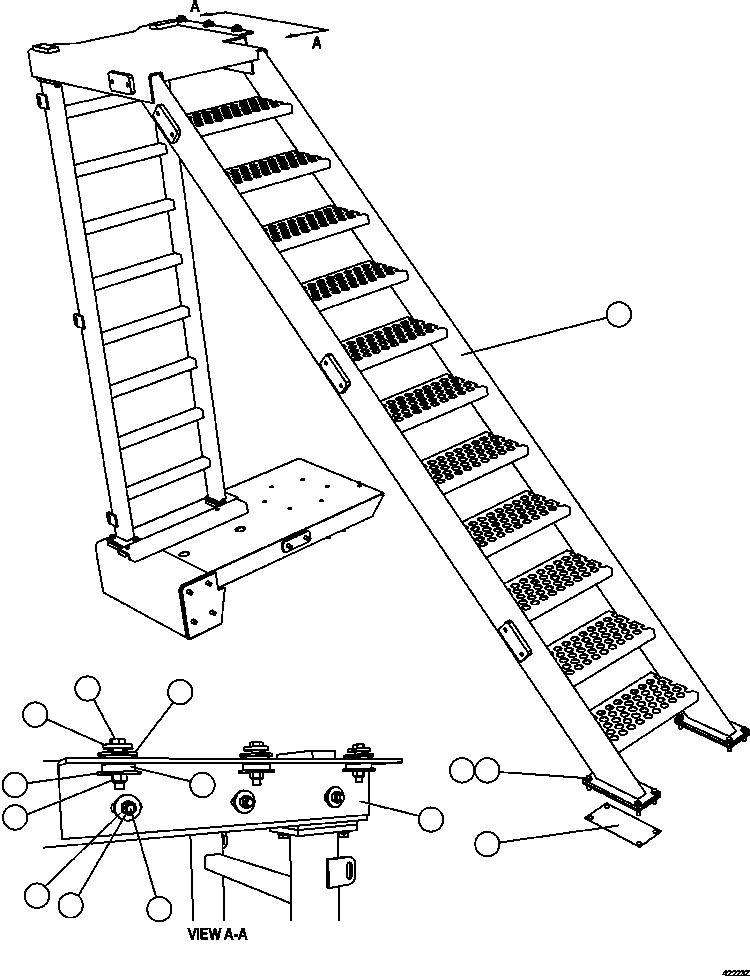 LADDER, DIAGONAL XB9715 KOMATSU