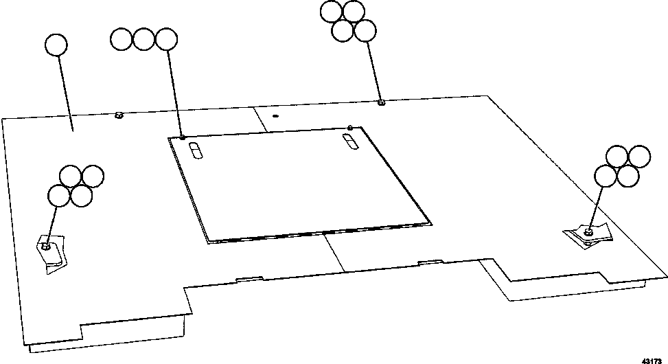 DECK, CENTER ASSEMBLY (1) 58E-80-01450 KOMATSU