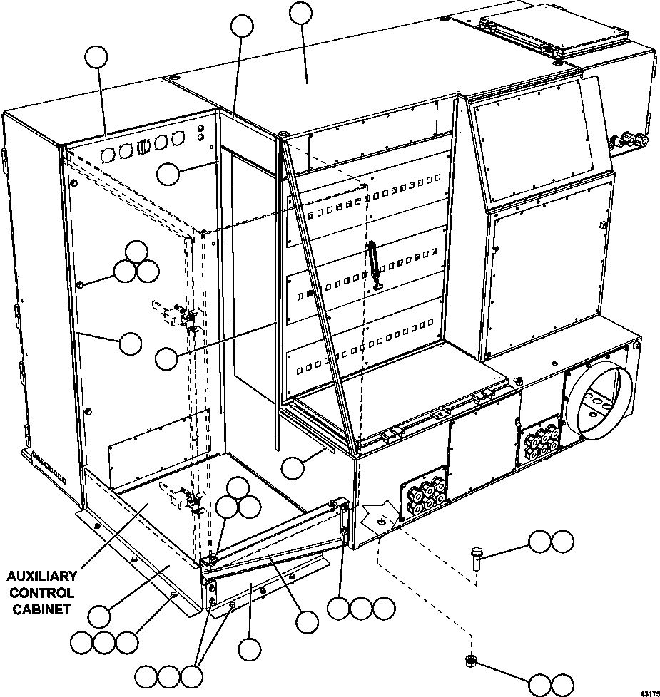 CONTROL CABINET (SEE SECTION P) 58E-43-00020 KOMATSU
