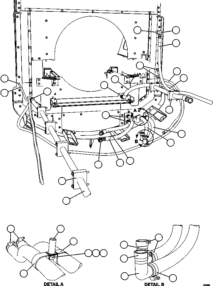 HOSE (STEERING CYLINDER MANIFOLD) HA5402 KOMATSU
