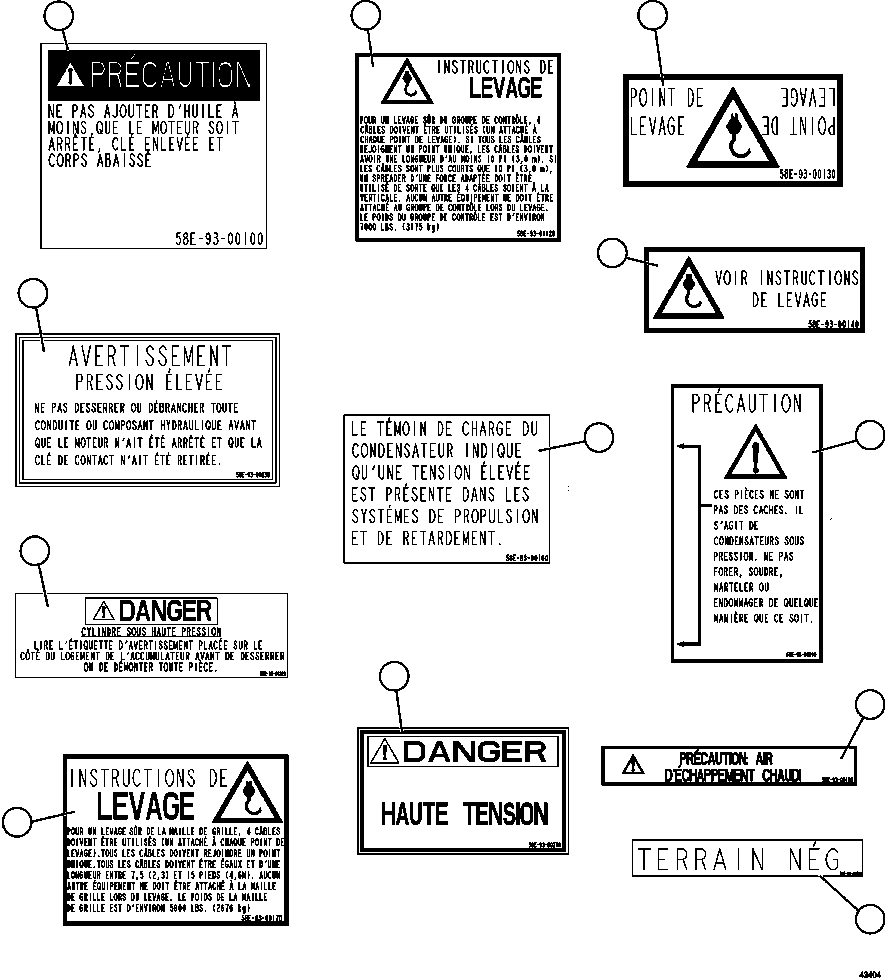 DECAL, ADD OIL CAUTION (HYDRAULIC TANK) 58E-93-00100 KOMATSU