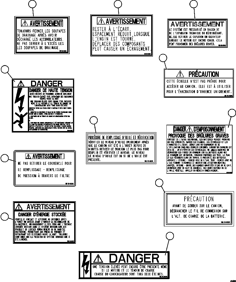 DECAL, ACCUMULATOR WARNING (ON ACCUMULATORS INSIDE BRAKE CABINET) 58E-93-00290 KOMATSU