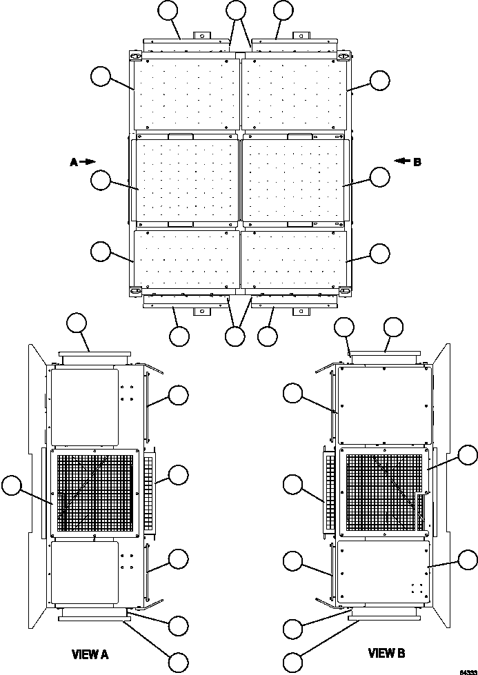 COVER ASSEMBLY (WITHOUT CUTOUTS) 37.85" XA4524 KOMATSU
