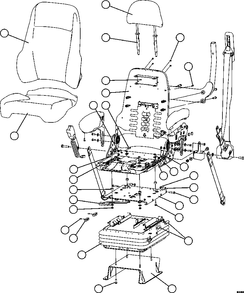 CUSHION, BACKREST 58E-98-10130 KOMATSU