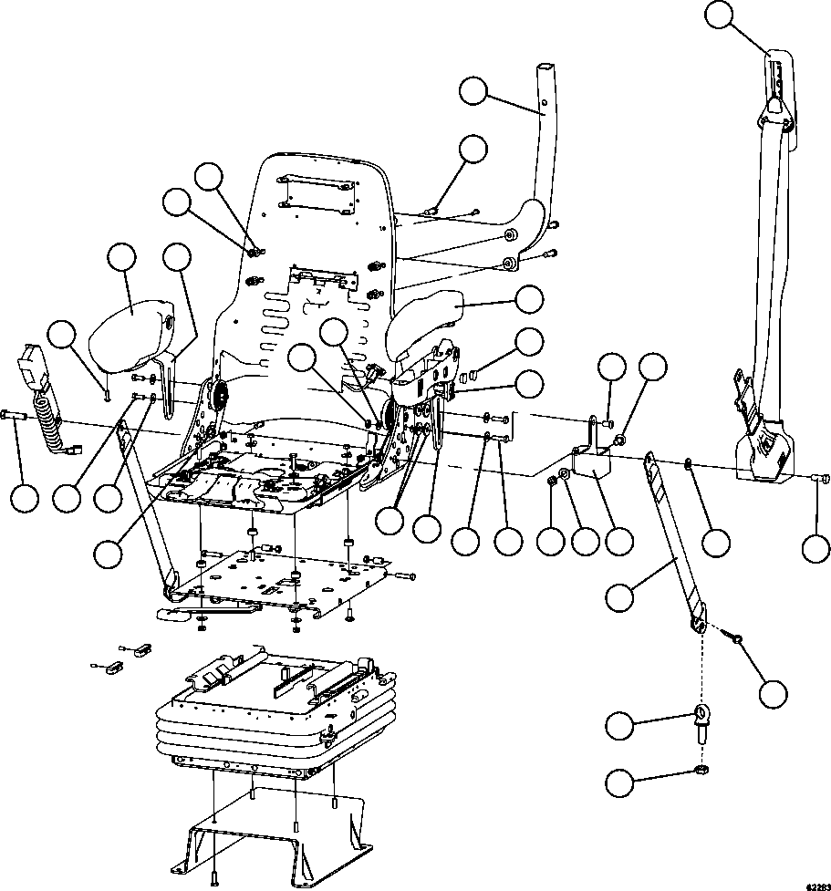 ARM & BRACKET ASSEMBLY - R.H. 58E-98-10180 KOMATSU