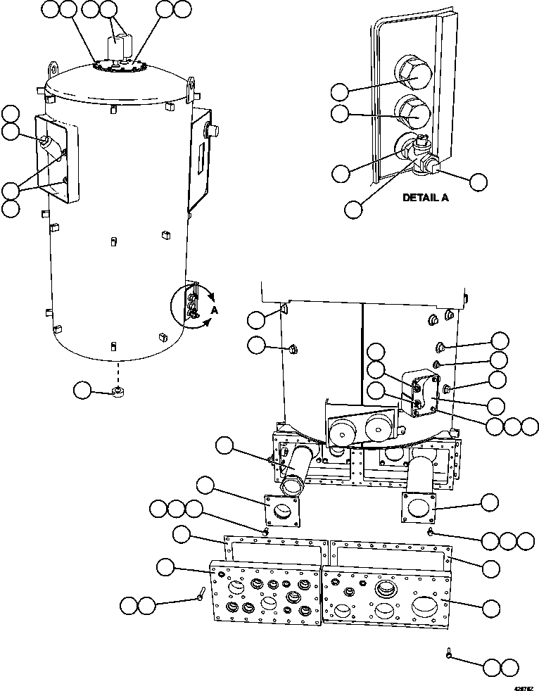 HYDRAULIC TANK WITH COVERS 58E-00-00300 KOMATSU