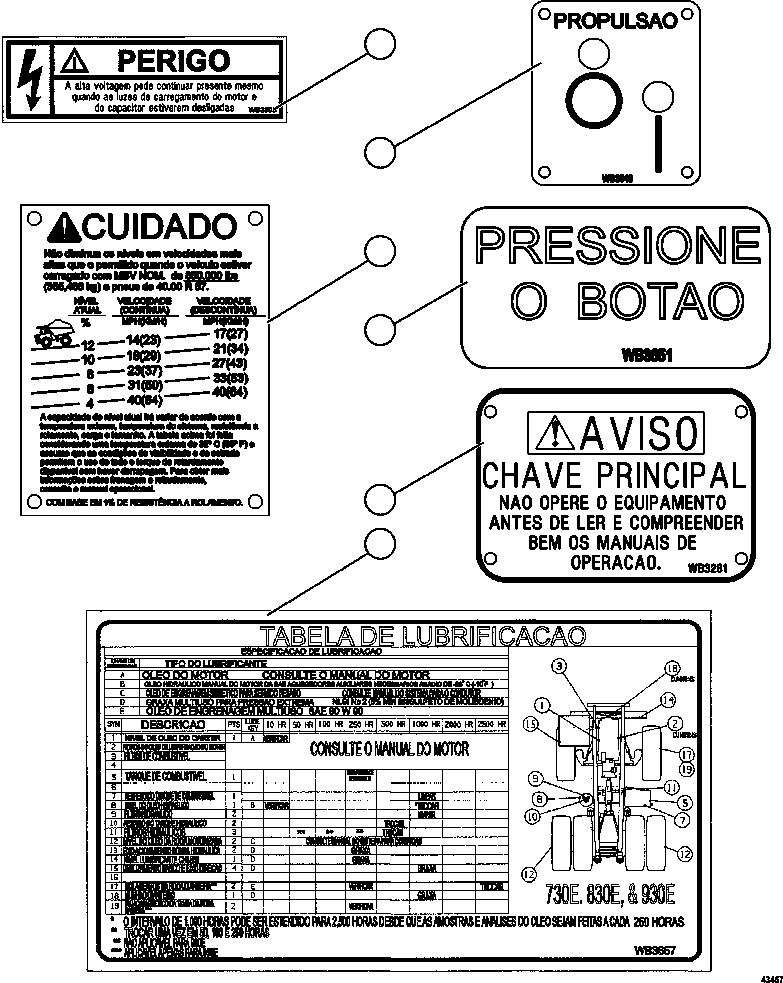 CHART, GRADE SPEED 58E-98-10040 KOMATSU