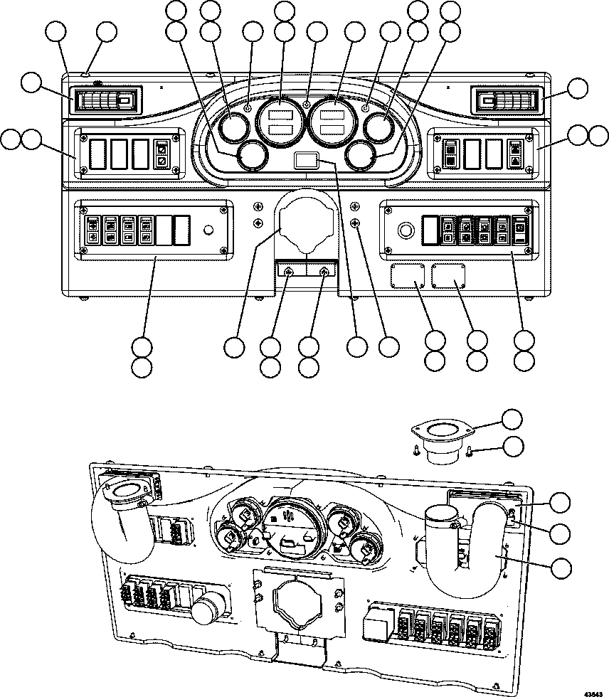 DECAL, SHIFT SELECTOR 58E-98-00490 KOMATSU