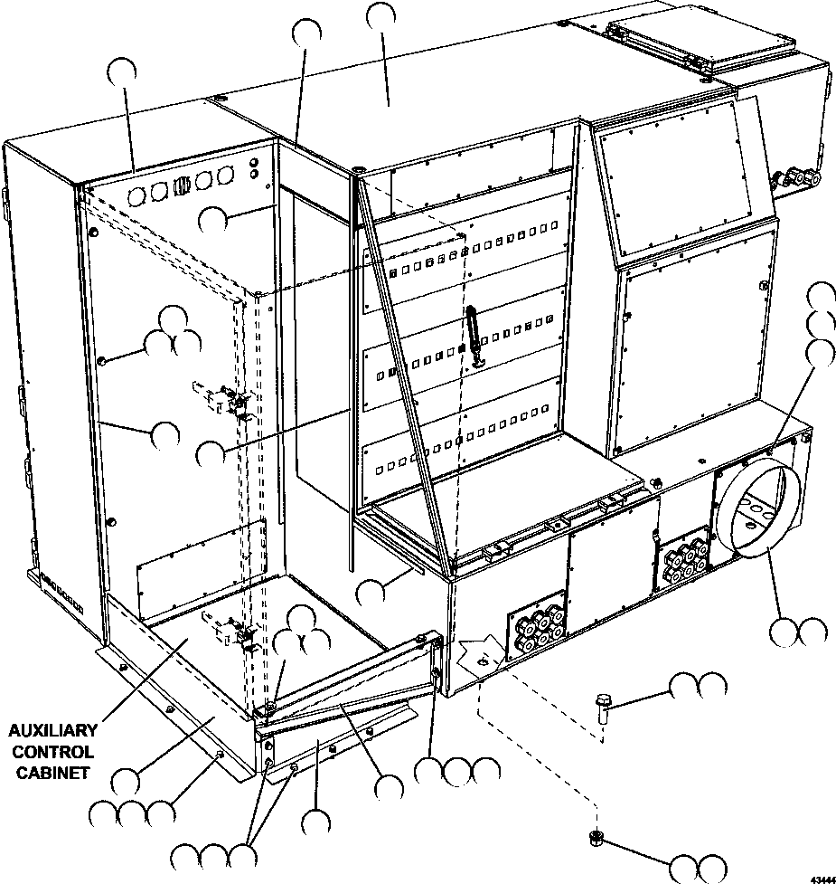 CONTROL CABINET (SEE SECTION P) 58E-43-00021 KOMATSU