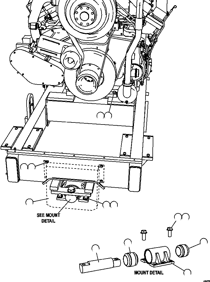 COVER, TRUNNION 58E-49-00000 KOMATSU