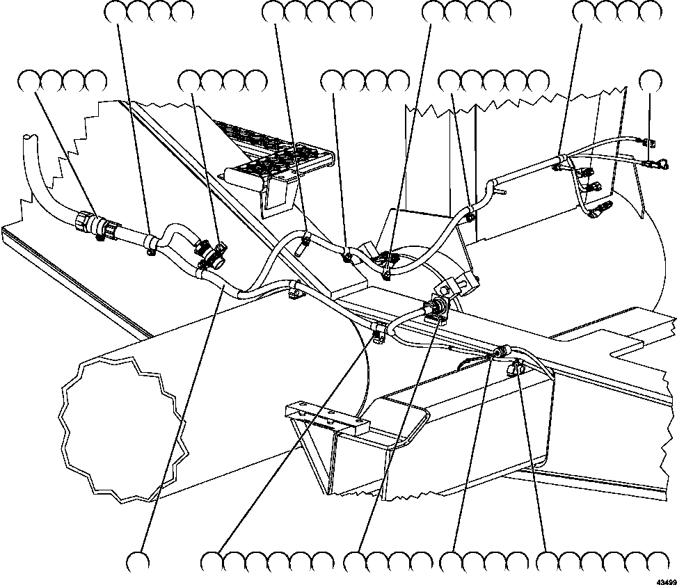 HARNESS, LEFT FRONT FRAME RAIL 58E-06-00650 KOMATSU