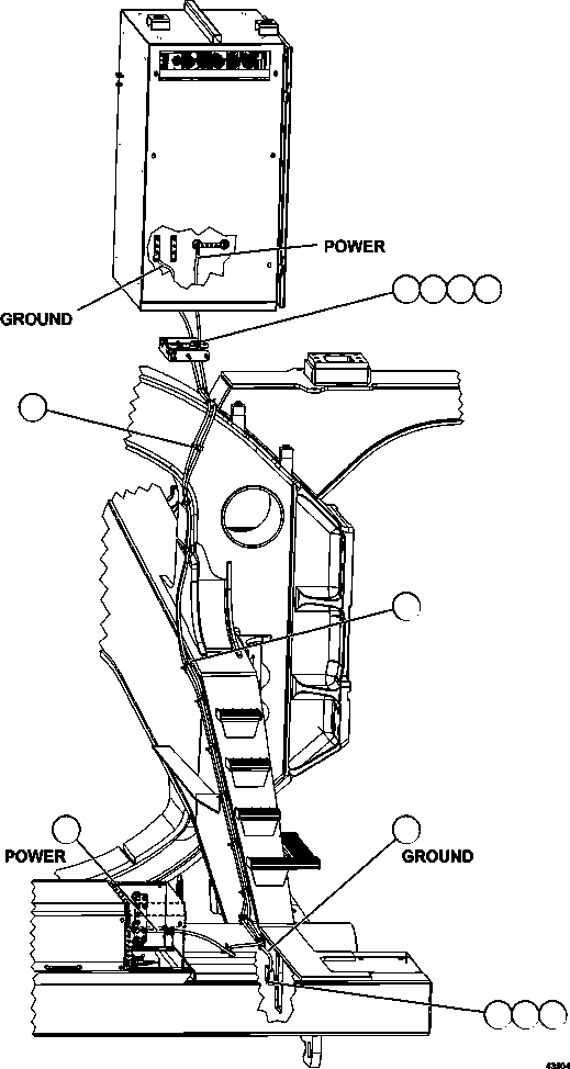 Красный кабель 58E-06-01820 KOMATSU