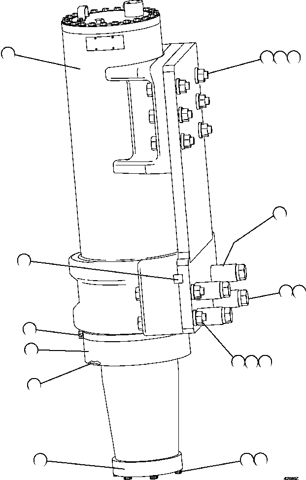 NOTE: (1) INCLUDED IN AK9487 FRONT WHEEL GROUP HARDWARE KIT. AK9487 KOMATSU