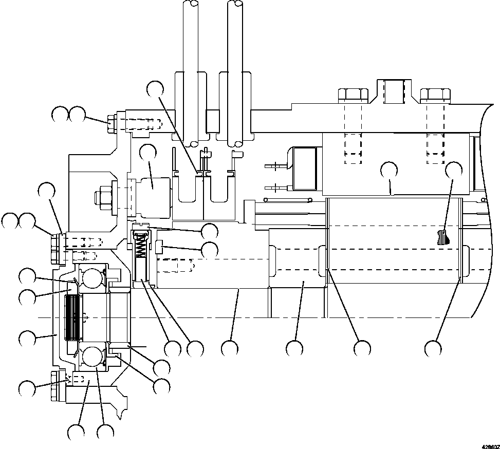 NOTE: (1) INCLUDED IN AK9498 BLOWER MOTOR REBUILD KIT. AK9498 KOMATSU