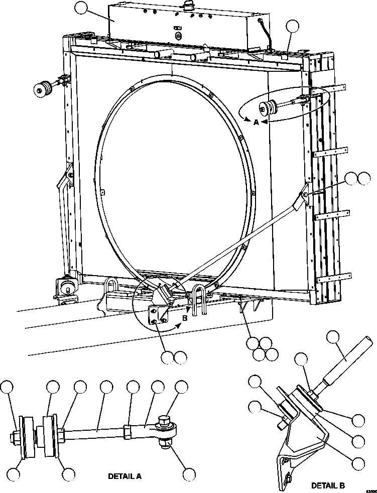 SUPPORT, RADIATOR (LH) 58E-80-20310 KOMATSU