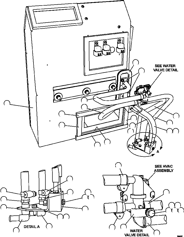 HEATER/AIR CONDITIONER ASSEMBLY (SEE INDEX) 58F-07-00030 KOMATSU