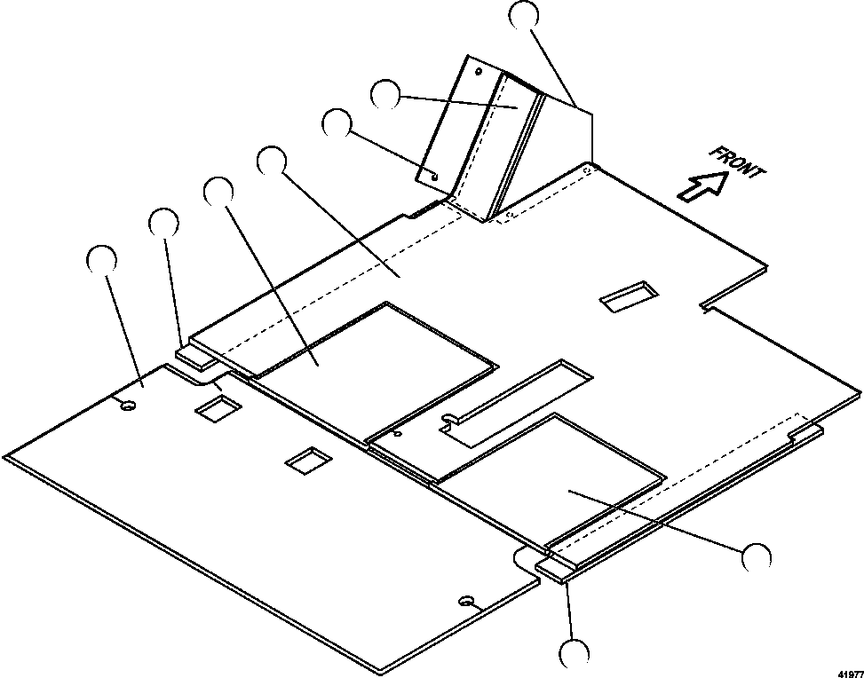 FLOOR MAT, PASSENGER SEAT 58F-54-01800 KOMATSU