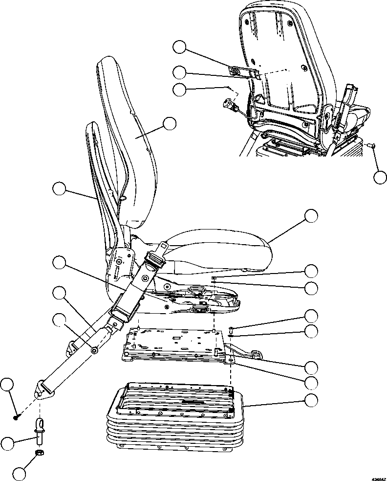 SEAT BELT, LAP 58F-57-00010 KOMATSU