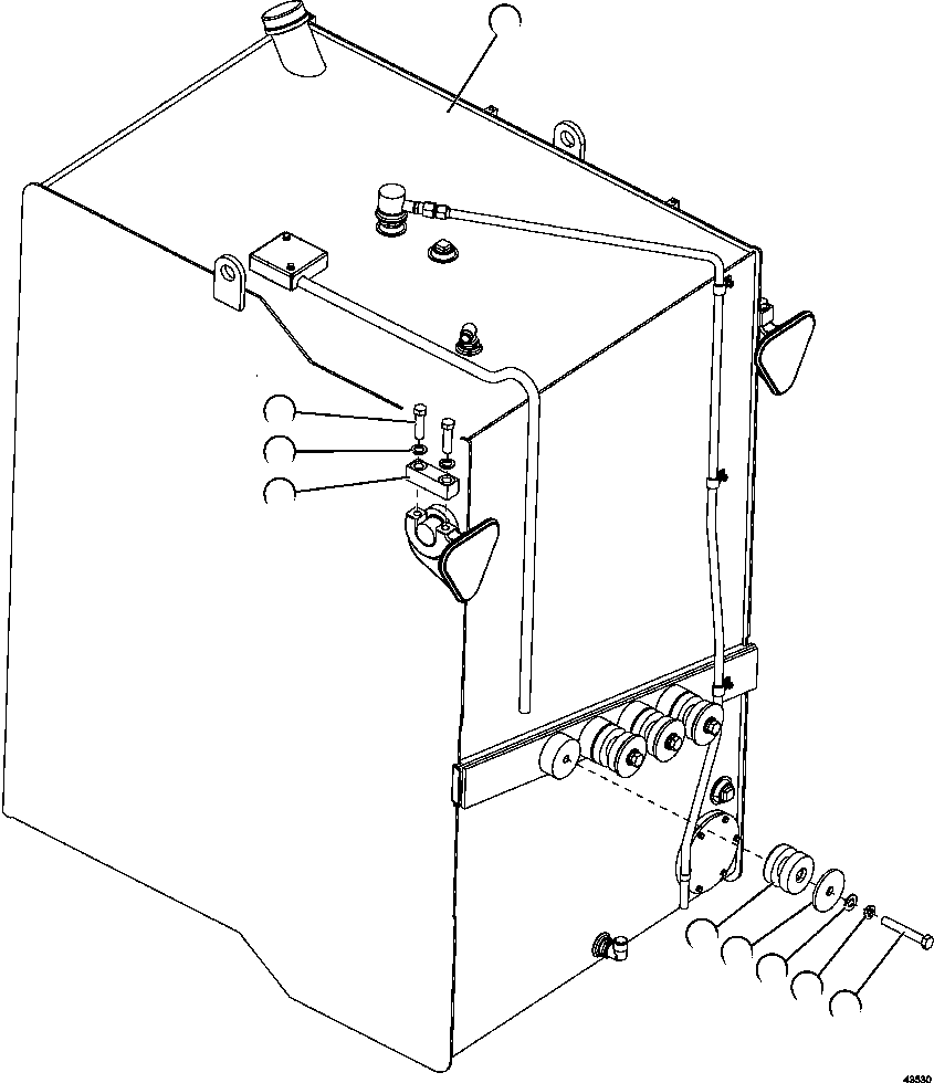 FUEL TANK ASSEMBLY 58E-04-00061 KOMATSU