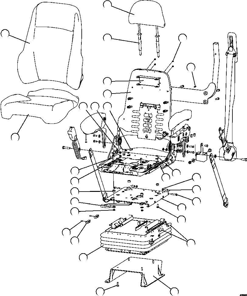 BRACKET, RECLINE STOP 58E-98-10232 KOMATSU