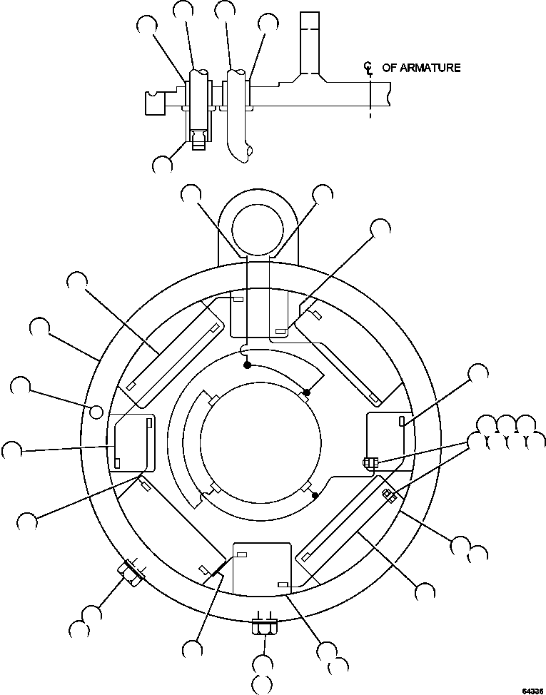 NOTE: (1) INCLUDED IN 58F-GB-AK010 BLOWER MOTOR REBUILD KIT. 58F-GB-AK010 KOMATSU