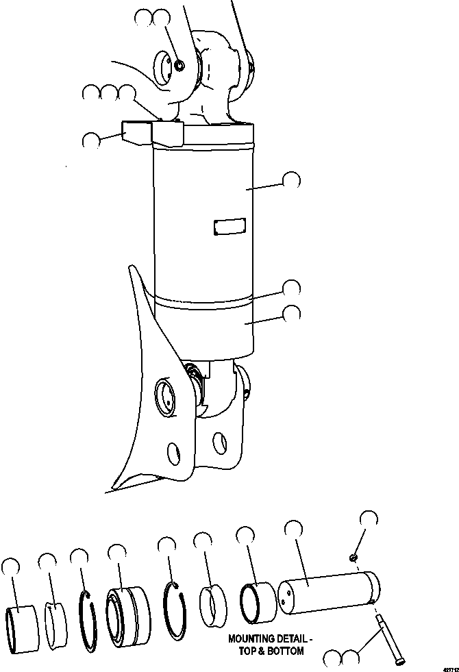 (3) INCLUDED IN 58E-MP-AK060 PIN KIT. (SERVICES ONE PIN) 58E-MP-AK060 KOMATSU
